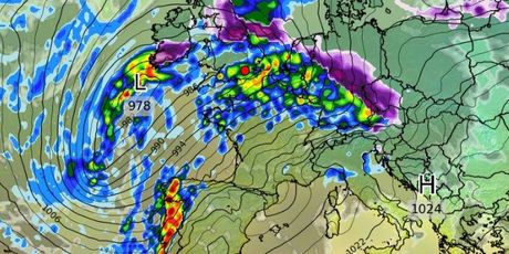 Meteorološka karta sjever Europe