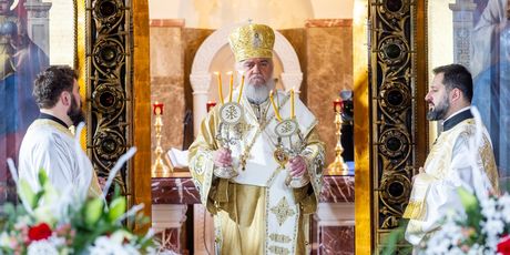 Božićna liturgija u hramu svete Blagovijesti u Zagrebu na kojoj su se okupili vjernici pravoslavne vjeroispovijesti - 1