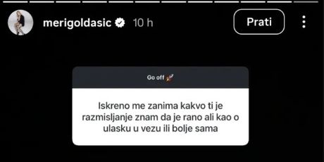 Meri Goldašić na Instagramu - 1