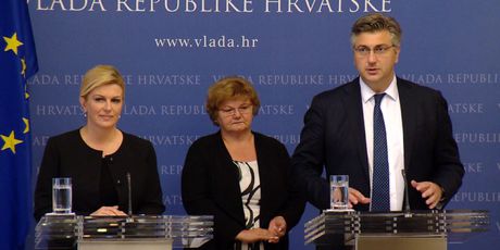 Predsjednica Kolinda Grabar-Kitarović, premijer Andrej Plenković i ministrica Nada Murganić (Foto: Dnevnik.hr)