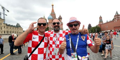 Hrvatski navijači u Moskvi (Foto: AFP)