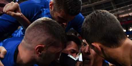 Slavlje hrvatskih nogometaša (Foto: AFP)