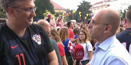 Andrej Plenković nakon utakmice (Video: Dnevnik Nove TV)