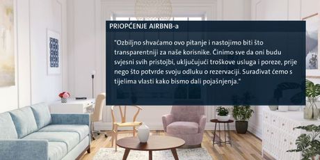 Priopćenje Airbnba (Foto: Dnevnik.hr)