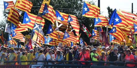 Katalonski prosvjednici u Strasbourgu (Foto: AFP)