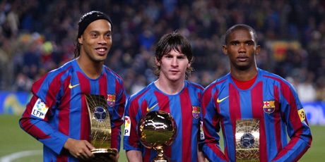 Ronaldinho, Messi i Eto'o (Foto: AFP)