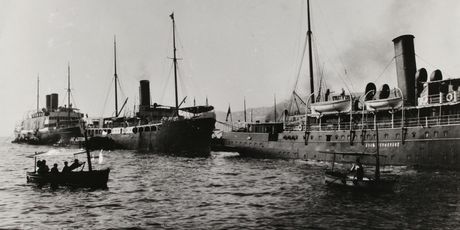Parobrod Baron Gautsch, Metkovic i Graf Wurmbrand u Trstu 1910. godine