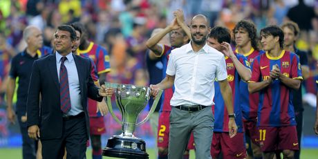 Joan Laporta i Josep Guardiola (Foto: AFP)