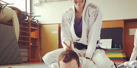 Matej Malešević i trenerica juda Marina Drašković (Foto: Judo klub osoba s invaliditetom Fuji)