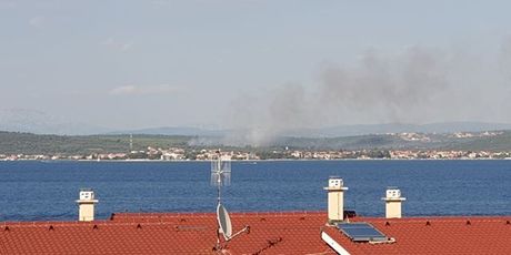 Požar u Sukošanu, gori borova šuma (Foto: Čitateljica)