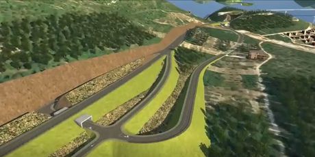 Animacija koja prikazuje kako će izgledati pristupne ceste Pelješkog mosta - 1