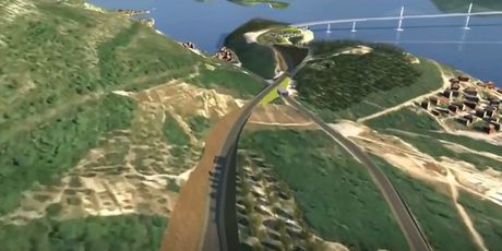 Animacija koja prikazuje kako će izgledati pristupne ceste Pelješkog mosta - 4