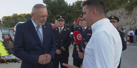 Davor Božinović i Domagoj Mikić, reporter Dnevnika Nove TV