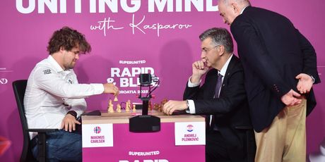 Magnus Carlsen, Andrej Plenković, Gari Kasparov