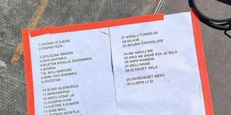 Popis pjesama za Thompsonov koncert