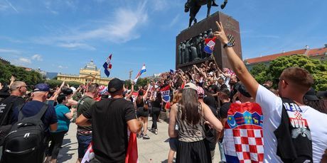 Okupljanje Thompsonovih fanova na Trgu kralja Tomislava