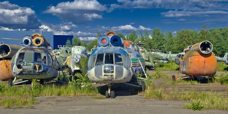 Groblje starih helikoptera u Moskvi, Rusija