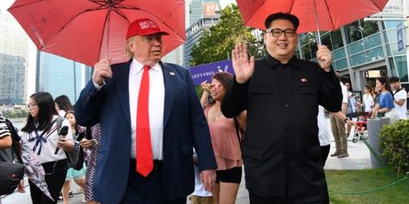 Dvojnici Trumpa i Kim Jong Una u Singapuru (Foto: AFP) - 3
