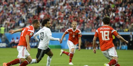 Mohamed Salah protiv Rusije (Foto: AFP)