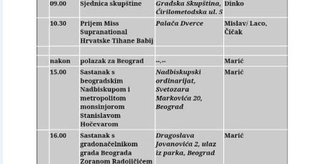 Program putovanja u Beograd (Foto: Dnevnik.hr)