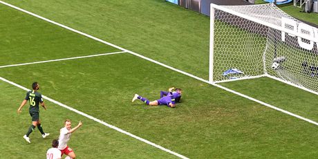 Eriksenov gol Australiji (Foto: AFP)
