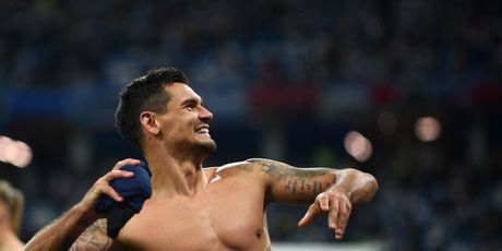 Slavlje hrvatskih nogometaša nakon pobjede protiv Argentine (Foto: AFP)