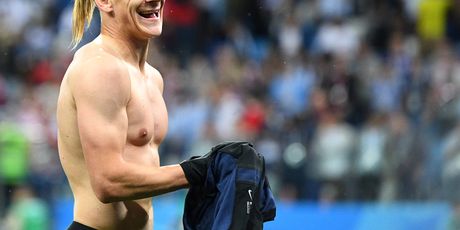 Slavlje hrvatskih nogometaša nakon pobjede protiv Argentine