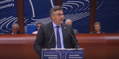 Andrej Plenković u Parlamentarnoj skupštini Vijeća Europe (Foto: screenshot)