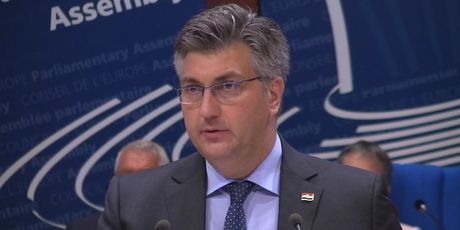 Andrej Plenković u Parlamentarnoj skupštini Vijeća Europe (Foto: screenshot)