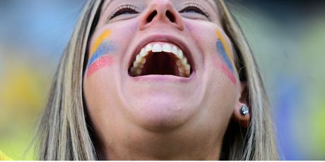 Kolumbijska navijačica (Foto: AFP)