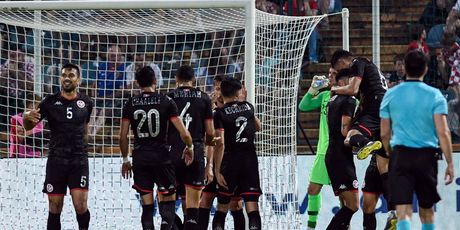 Tunis slavi gol protiv Hrvatske (Foto: AFP)