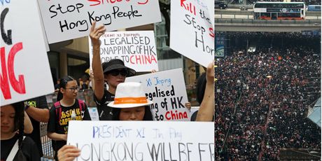 Prosvjed u Hong Kongu (Foto: AFP)