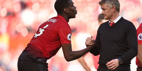 Paul Pogba i Ole Gunnar Solskjaer (Foto: AFP)