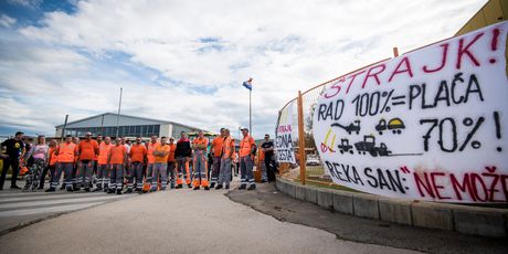 Štrajk radnika tvrtke Ceste Šibenik
