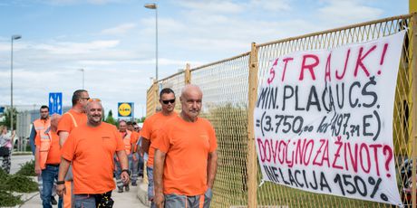 Štrajk radnika tvrtke Ceste Šibenik