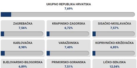 Podaci o izlaznosti na EU izbore po županijama do 11:30