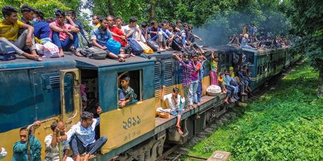Pretrpani vlak u Bangladešu - 4