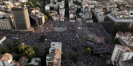 Prosvjed na Slaviji u Beogradu - 1