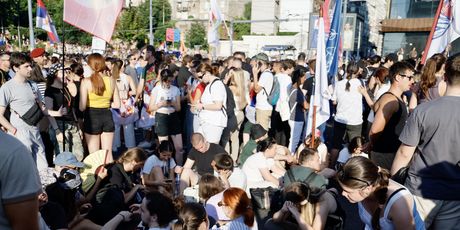Prosvjed na Slaviji u Beogradu - 3