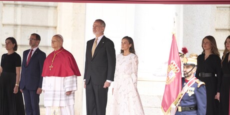 Papa Lav XIV., kralj Felipe VI., kraljica Letizia - 2
