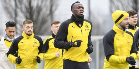 Usain Bolt na treningu Borussije Dortmund (Foto: AFP)