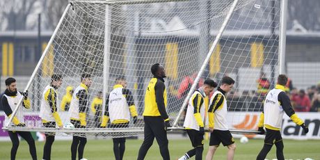 Usain Bolt na treningu Borussije Dortmund (Foto: AFP)