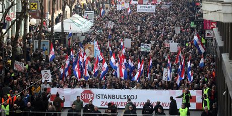 Prosvjed protiv Istanbulske konvencije (Foto: Pixell)