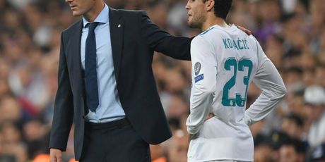 Zinedine Zidane i Mateo Kovačić (Foto: AFP)