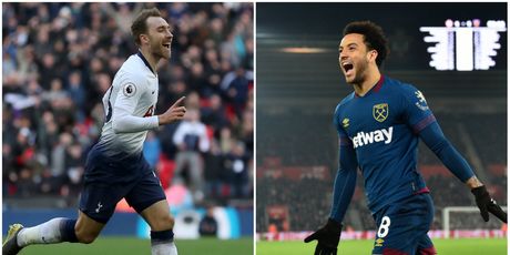 Christian Eriksen i Felipe Anderson (Foto: AFP)