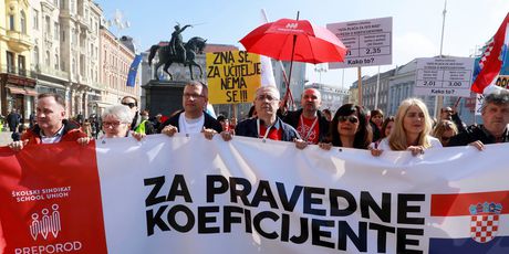 Prosvjed prosvjetara u Zagrebu - 1