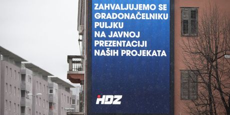 HDZ-ov plakat upućen splitskom gradonačelniku Ivici Puljku