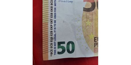 Lažna novčanica od 50 eura - 2