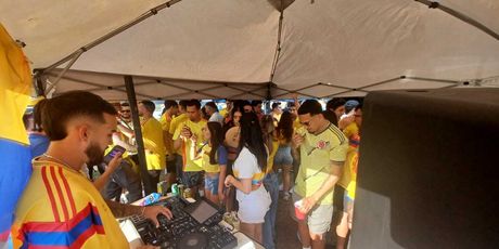 Kolumbijski navijači uoči utakmice