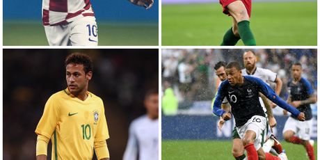 Luka Modrić, Cristiano Ronaldo, Neymar i Kylian Mbappe (Foto: AFP)